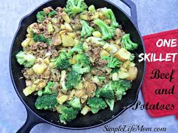 One Skillet Meat And Potatoes Simple Life Mom Recipe Meat And Potatoes Recipes Beef Recipes Beef And Potatoes