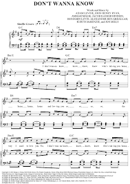 Don T Wanna Know Digital Sheet Music Sheet Music Music