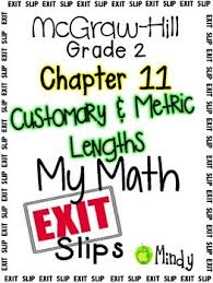 My Math Mcgraw Hill Chapter 11 Exit Slips Grade 2 Math Exit Slips Math Writing Rubric
