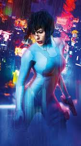 Ghost In The Shell 2017 Phone Wallpaper Moviemania Ghost In The Shell Scarlett Johansson Ghost Cyberpunk Girl