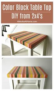 Top 30 pallet ideas to diy furniture for your home. Diy Wood Color Block Table Top From 2x4 S Abbotts At Home
