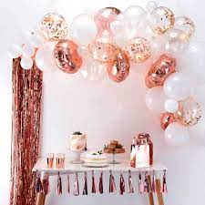 Rose gold glitter table decoration 30 years 8 x 8 ladies 30th birthday party. Rose Gold Party Decorations Supplies Party Pieces
