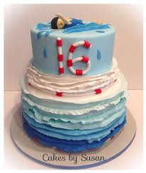 Swimming Themed Cake Swimming Cake Pool Cake Pool Party Cakes
