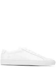 Common Projects White Achilles Leather Low Top Sneakers