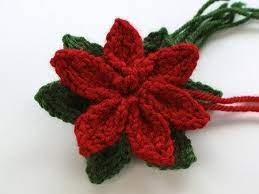 Knitted Poinsettia Pattern Planetjune By June Gilbank Blog Christmas Knitting Patterns Free Knitted Christmas Decorations Knitted Flower Pattern