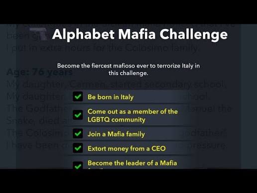 How to complete the Bitlife Alphabet Mafia Challenge!