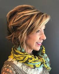 This hairstyle takes the short haircut marketed to women over 50, then makes it a look all it's own. Haircuts For Over 50 Thick Hair Bpatello