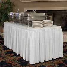 Table Skirting For Catering Custom Skirts Poly Shirred Pleat 37 To 42 Tall Table Skirt Table Cloth Table