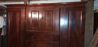 Regency bücherregal mit schleife mahagoni inlay kabinett. Grosser Englischer Mahagoni Kleiderschrank Um 1860 Englisch Antik