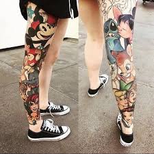 Announced today, disney theme parks, including walt disney world florida and disneyland in anaheim, are banning admittance to anyone with visible tattoos. Full Leg Disney Tattoo Atbge