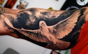 Birds And Clouds Tattoo Design Top 77 Cloud Tattoo Ideas 2020 Inspiration Guide Dove Tattoos Bicep Tattoo Inner Bicep Tattoo