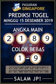 Prediksi Togel Sgp Minggu 15 Desember 2019 Online Lottery Sydney Data