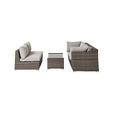 Intimate wm heart bistro sets for garden, rattan garden furniture set 3 pcs, outdoor a patio coffee table and 2 seater wicker chairs, garden rattan sofa with cushions, black 4.8 out of 5 stars 71 £105.99 £ 105. Maevea Rattan Effect 4 Seater Coffee Set Diy At B Q