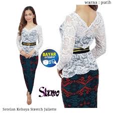 Sixmo Baju Kebaya Brokat Setelan Kebaya Bali Stretch Natalia Juliette Dan Rok Lycra Panjang Kebaya Bali Modern Lazada Indonesia