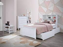 Myer White King Single Bed With Storage Hardwood Frame King Single Bed Single Beds With Storage Single Bed Frame
