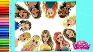 In order to print these disney princess coloring pages, all you need is click on one of the following thumbnails. Coloring All Disney Princesses Together Disney Coloring Pages Youtube