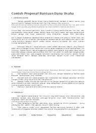 Contoh proposal bantuan dana usaha pribadi. Contoh Proposal Bantuan Dana Usaha