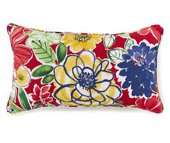How to decorate with decorative pillows. Tamani Red Floral Lumbar Outdoor Throw Pillow Big Lots Outdoor Throw Pillows Blue Throw Pillows Throw Pillows