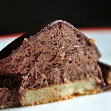 Sarah Bernhardt Chocolate Mousse Chocolate Shell On A Marzipan Cookie Chocolate Shells Recipes Sweets