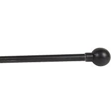Tringle De Vitrage Extensible 120 210 Cm Embout Boule Noir Tringles Et Accessoires Rideau Et Voilage Linge De Maison Gifi