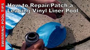 After adding the baking soda, let at least six hours pass. How To Repair Patch A Leaking Vinyl Liner Pool Youtube