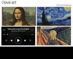 I Can T Look At The Mona Lisa With Out Thinking Of P Atd S The Balled Of Mona Lisa Same Lol My Chemical Romance Emo Band Memes Emo Music