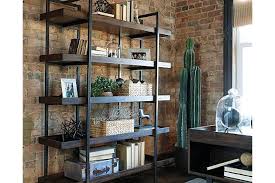 Starmore 76 Bookcase By Ashley Homestore Brown Industrial Office Decor Home Office Design Contemporary Decor