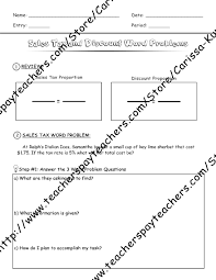 Sales Tax And Discount Worksheets Guided Notes Math Interactive Notebook Middle School Math Math Interactive