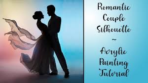 Romantic Couple Silhouette Acrylic Painting Live Tutorial Youtube Couples dancing latin american romantic person vector. romantic couple silhouette acrylic painting live tutorial