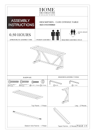 Entry and console tables can serve many purposes around your home, in just about every room. Home Decorators Collection 9415500860 Cane Bark Console Table Instructions Assembly Manualzz