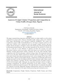 Pdf Analysis Of Freight Vehicles Proportion And