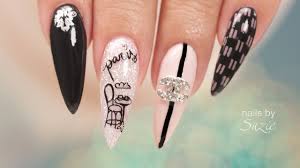 Shop press ons, lash strips, & cuticle oil pens here: Chanel Inspired Nail Art Youtube
