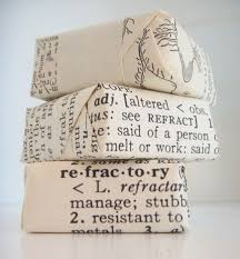 Dictionary Wrapping Paper It Would Be Especially Fun To Find Pages That Relate To The Gift Or The Gift Recipient Same Le With Images Brown Paper Packages Soap Packaging