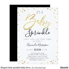 Elegant Baby Sprinkle Baby Shower Invitation Zazzle Com Sprinkle Baby Shower Invitations Couples Baby Shower Invitations Sprinkle Baby Shower