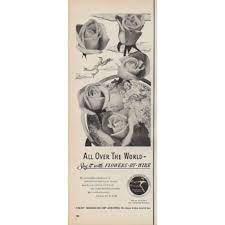 This facility is a funeral home funeral director: 1950 Ftd Florists Ad All Over The World Say It With Flowers By Wire