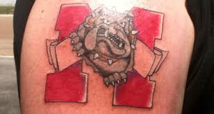 Mississippi had the last state flag that included the confederate battle emblem, a big blue x with white stars on a red background that is widely condemned as a design 2: Photos Sec Football Fans Team Tattoos Saturday Down South