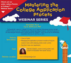 Webinars On Going To College With Images College Application Educational Service Webinar