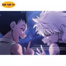 With his friends and his potential, he seeks for his father who left him when he was younger. Diy Diamond Painting Full Square Killua Gon Hunter X Hunter 5d Embroidery Anime Poster Pictures Wall Home Decor Best Friend Gift Diamond Painting Cross Stitch Aliexpress