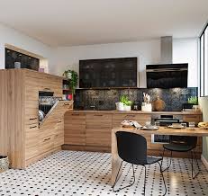Du prix et du choix pour tous ! Cuisine Moderne Aux Differentes Teintes De Bois Fonce Abacco