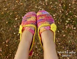 You could embellish the slippers with buttons or some pretty crochet flowers. Easy Beginner Crochet Slippers Itchin For Some Stitchin