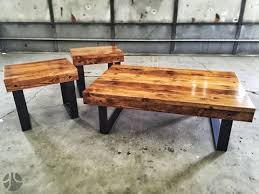 A Custom Built Boston Style Coffee Table With Matching End Tables The Table Tops Are Built From Reclaimed Pine Barn Fl Home Furniture Furniture House Design