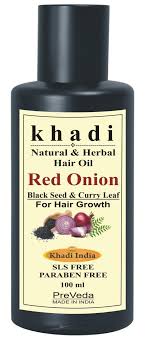 The hero ingredient in this organic scalp treatment? Buy Preveda Khadi Red Onion Kalonji Curryleaf Hair Growth Oil With Best Organic Natural Anti Hair Fall Oils 100 Ml Online At Low Prices In India Amazon In