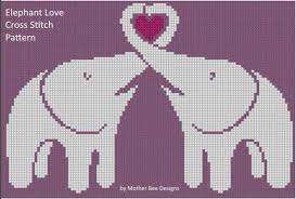 Elephant Love Cross Stitch Pattern Craftsy Elephant Cross Stitch Cross Stitch Heart Cross Stitch