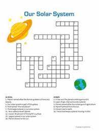 Each clue describes a term found in the word bank. Our Solar System Crossword Solar System For Kids Puzzles For Kids Solar System Activities