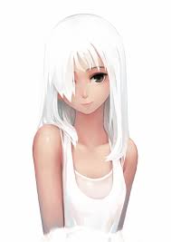 Black And White Hair Color Anime Pin On Characters