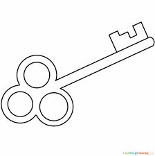 Keys, keys coloring, keys coloring pages, keys pages. Ancient Key Coloring Page Free Printable For Kids