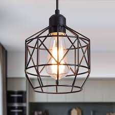 Chandelier ceiling light pendant kitchen bar fixture lamp for. Buy Q S Pendant Light Fixture Farmhouse Black Basket Cage Hanging Ceiling Light Industrial Lighting Fixture Perfect For Island Kitchen Dining Room Closet Bar Entryway Bathroom E26 1 Light Online In Turkey B08mjdwchz