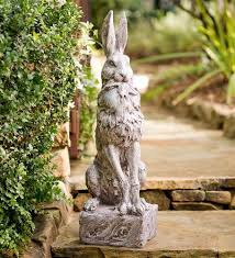 Amazon Com Proud Hare Garden Statue Patio Lawn Garden Garden Statues Rabbit Sculpture Bunny Statue