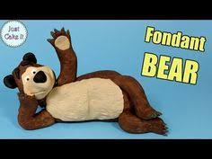 Fondant Bear Cake Topper Tutorial From Masha And The Bear Cakesdecor Pasta Susu Fondant Parti