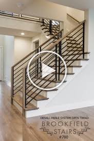 This contemporary stair railing consists of pine wood, clear thin glass, and a marble base. 55 Home Stairs Design Stairway Design Stairs Design Modern